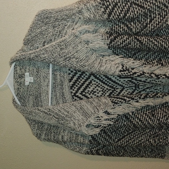 J Jill Wool Blend Aztec Boho Print Cardigan Sweater M - Picture 2 of 7